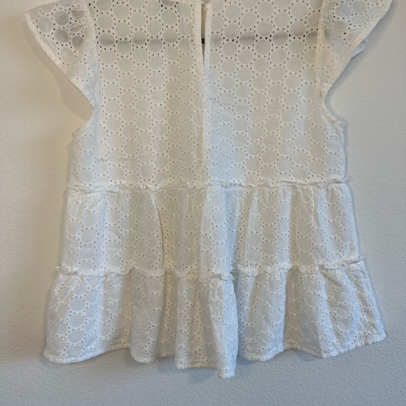 Sim & Sam Women’s White Ruffle Top Size Small - Picture 6 of 11